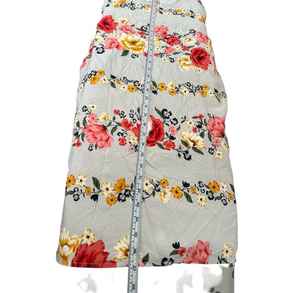 Old Navy floral flutter sleeve Size L red pink and yellow Maxi Dress - Picture 7 of 10